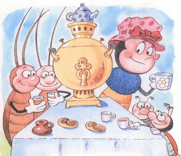 Муха Цокотуха рисунок