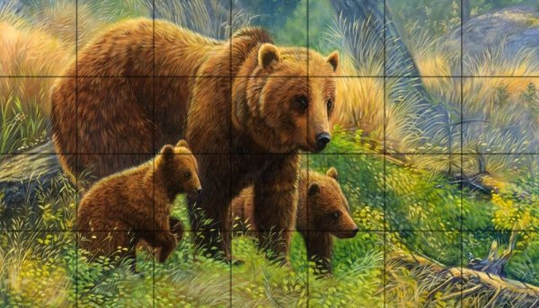 Картина медвежья семья