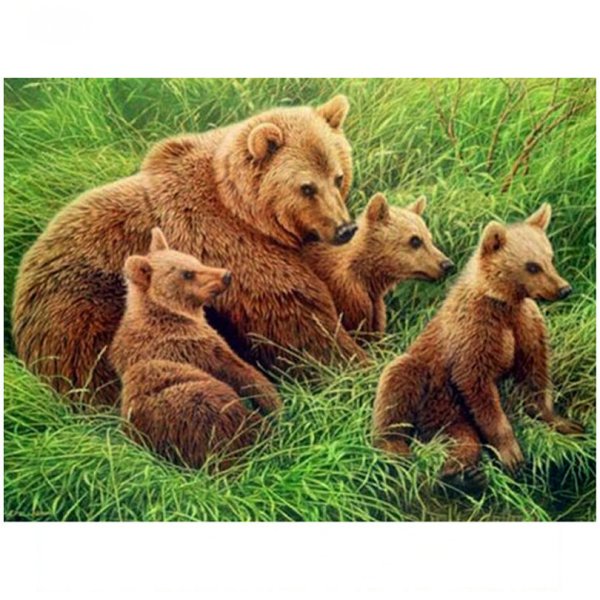 Пейзаж с медведями