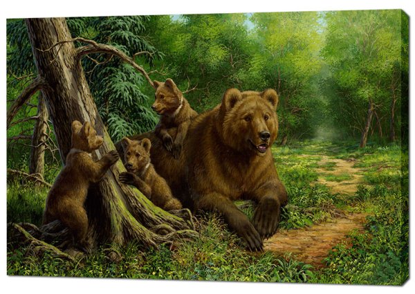 Картина медвежья семья Ушакова