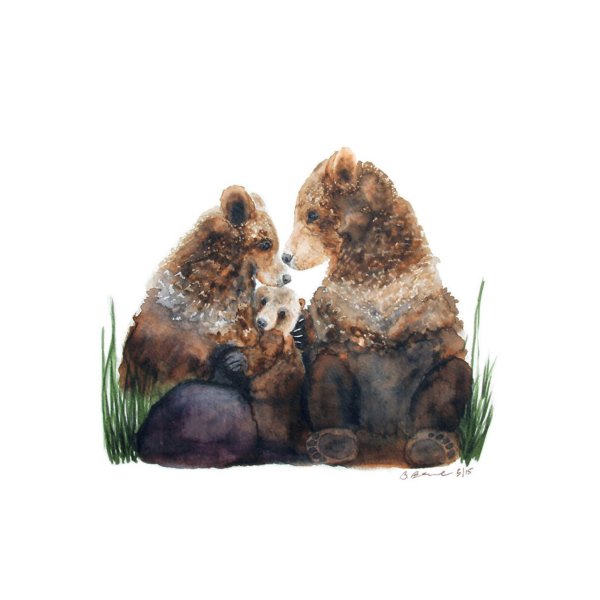 Картина медвежья семья Ушакова 13 рис.6