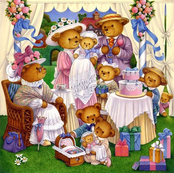 Картина медвежья семья Ушакова