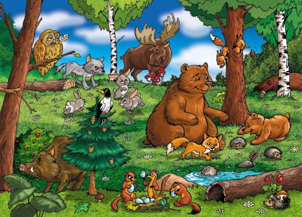 Звери в лесу
