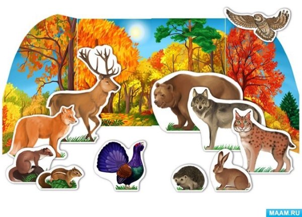 Макет диких животных для детского