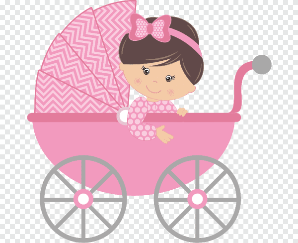 Коляска с ребенком мультяшная