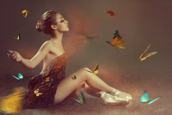 Женщина бабочка