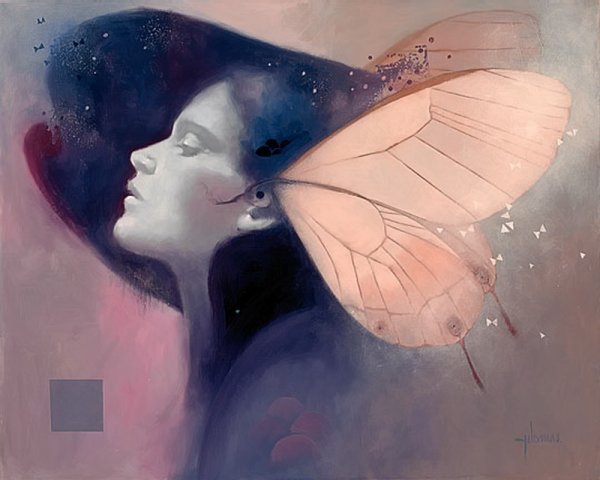 Christian Schloe картины бабочки