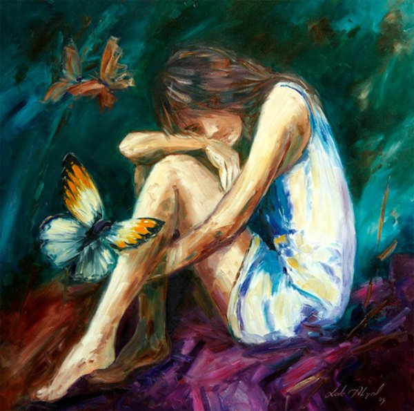 Коллаж из цветов и бабочек