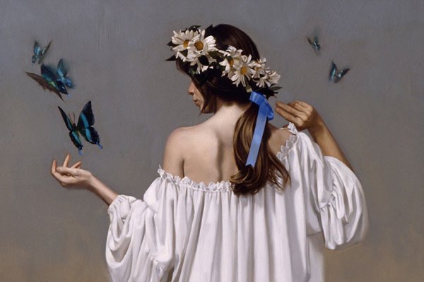 Сюрреализм девушка с бабочками