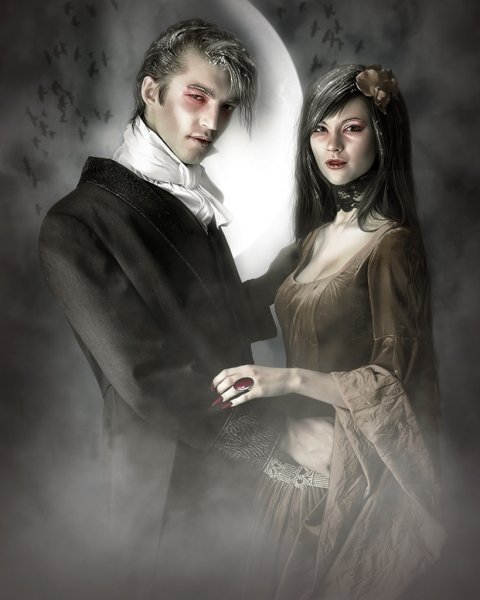 Портрет пары в стиле фэнтези