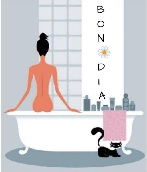 Картина девушка в ванной