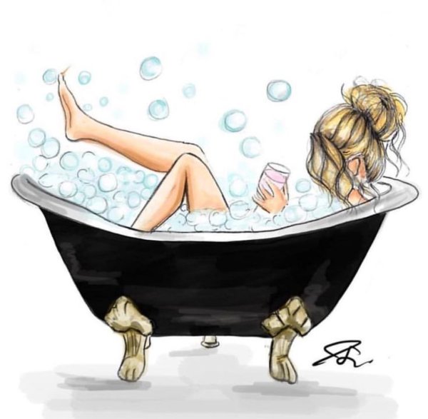 Девушка в ванне арт