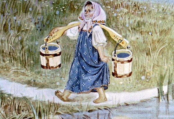 Коромысло с ведрами