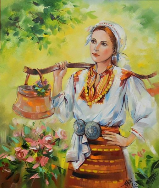 Коромысло в живописи