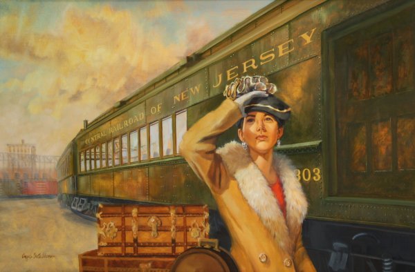 Поездка в поезде в живописи