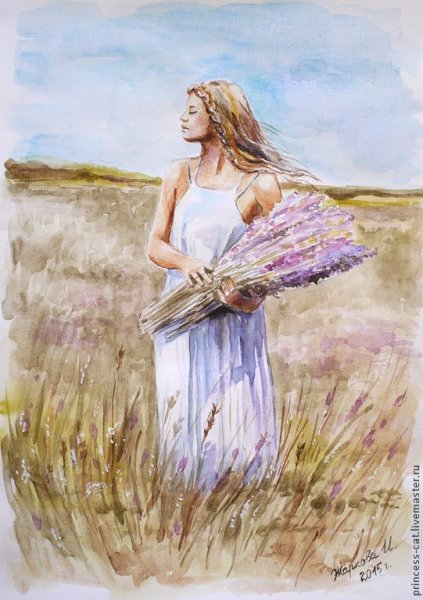 Девушка с волосами цвета льна