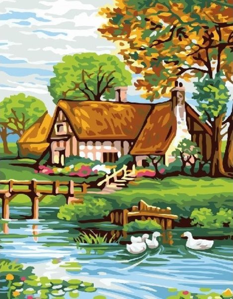Домик в деревне иллюстрация