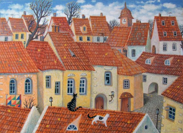 Домик с черепичной крышей