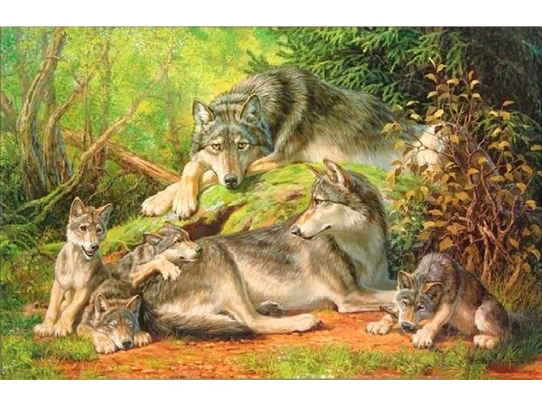 Картины Данчуровой Татьяны волки