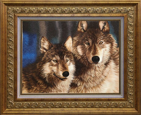 Волчья семья вышивка