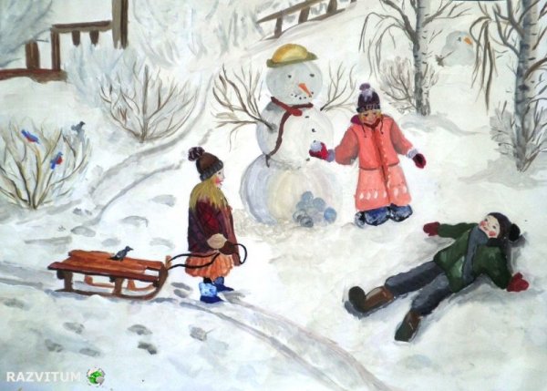 Зимние забавы для дошкольников