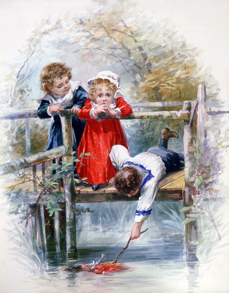 Дети на винтажных открытках