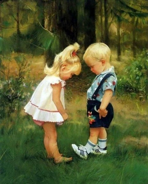 Картина влюбленные на берегу моря