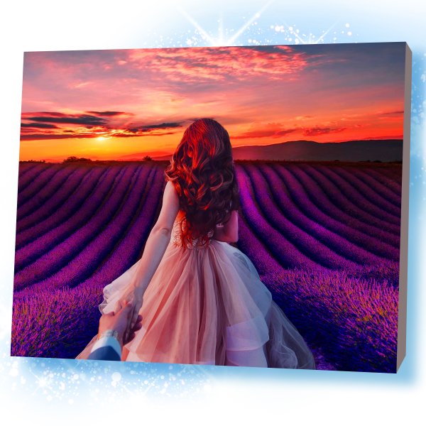 Алмазная мозаика Лавандовое поле 40х50