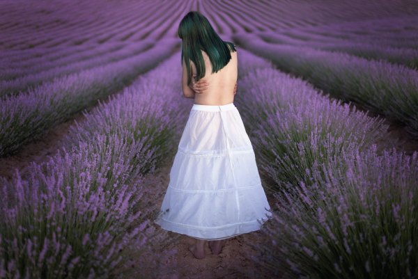 Девушка в лавандовом поле