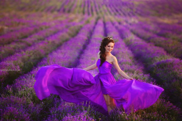 Девушка в лавандовом поле