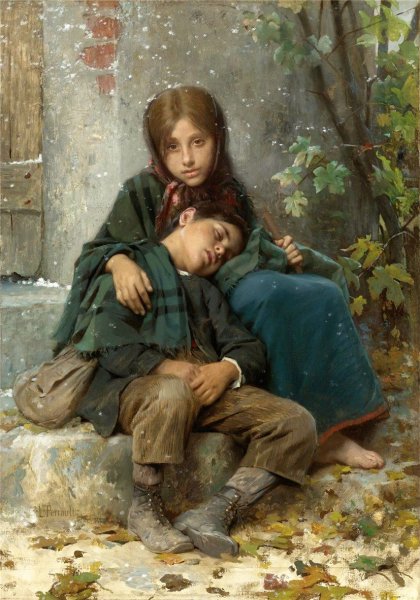 Французский художник Léon Jean Bazille Perrault (1832-1908).