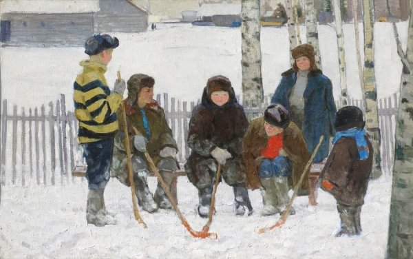 Хоккей в Советской живописи СССР