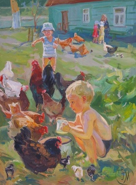 Советская деревня в живописи