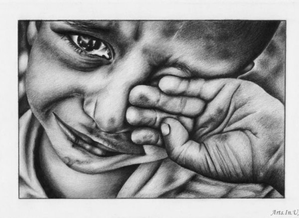 Злой ребенок живопись