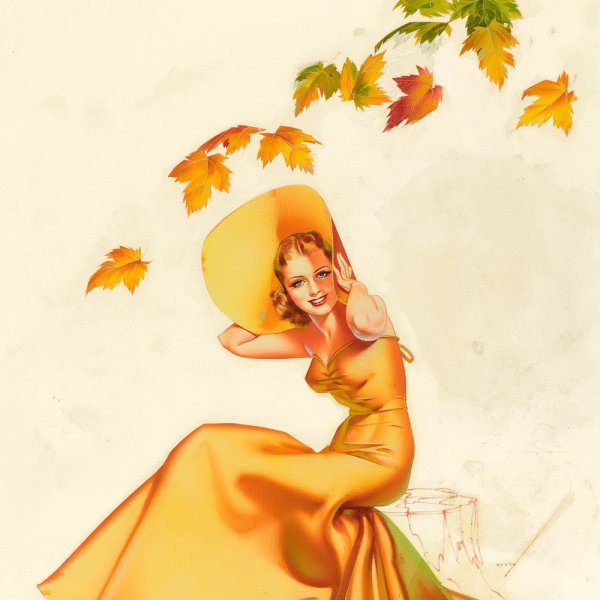 Девушка в лучах осеннего солнца