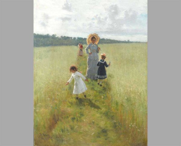 Картина Репина на меже