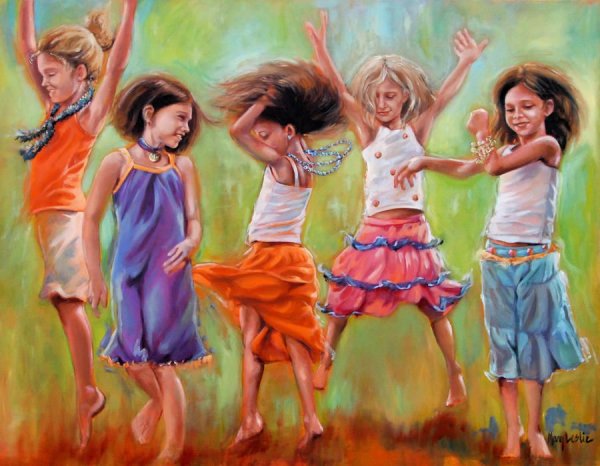 Рисование дети танцуют