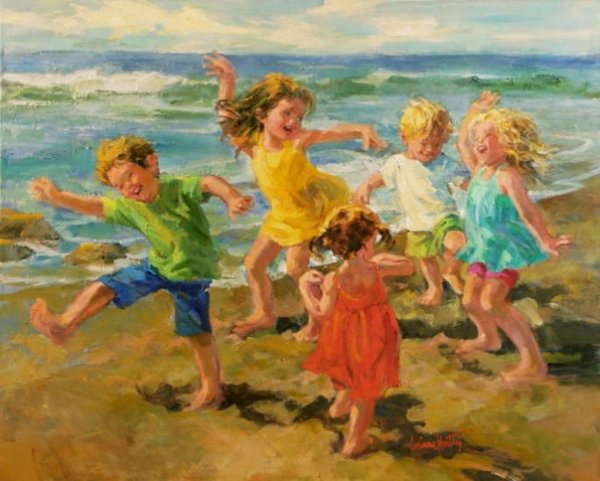 Играющие дети в живописи