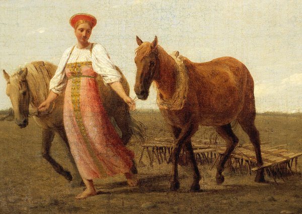 Алексей Венецианов, «на пашне. Весна», 1820-е