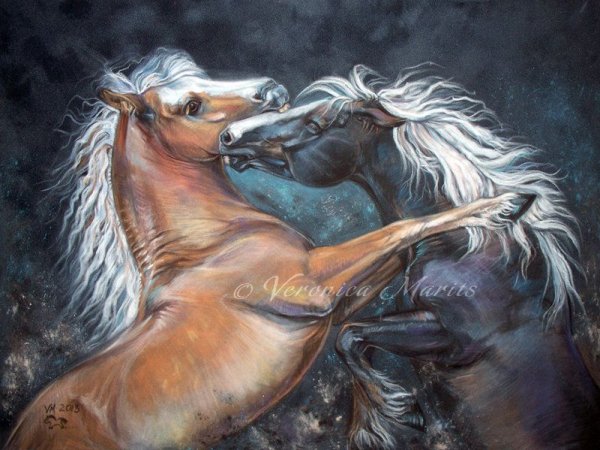 Художник Кэрол Каваларис лошади