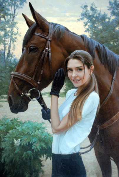 Лошади на закате