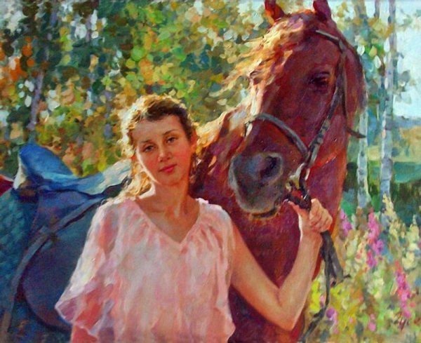 Брюллов всадница