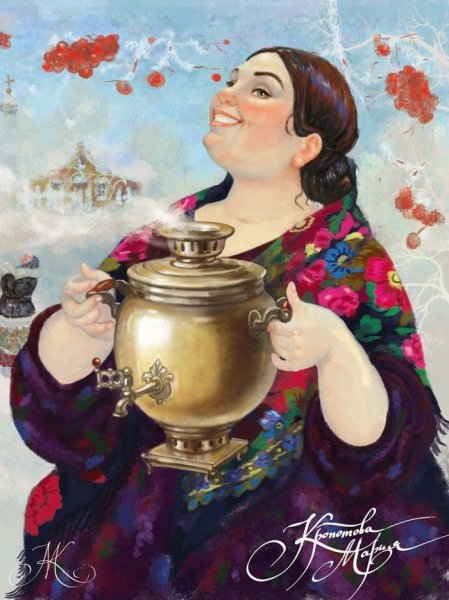 Чаепитие с самоваром Купчиха