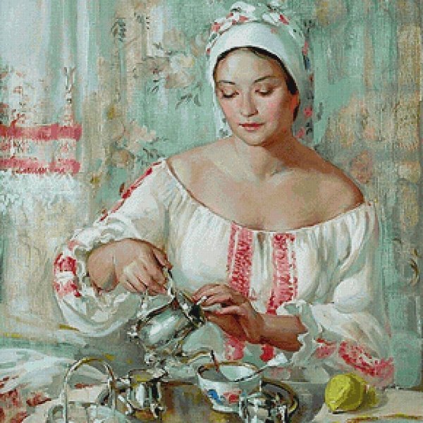 Художник Лучанова Полина чаепитие