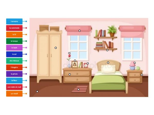 Спальня с мебелью мультяшная