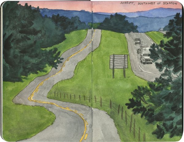 Рисунок с дорогой