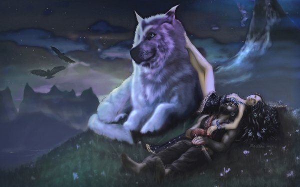 Воительница с волком