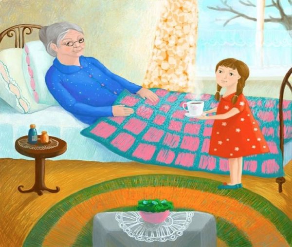 Иллюстрация заботы о близких