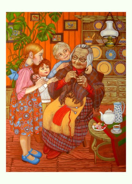 Бабушка рассказывает сказку