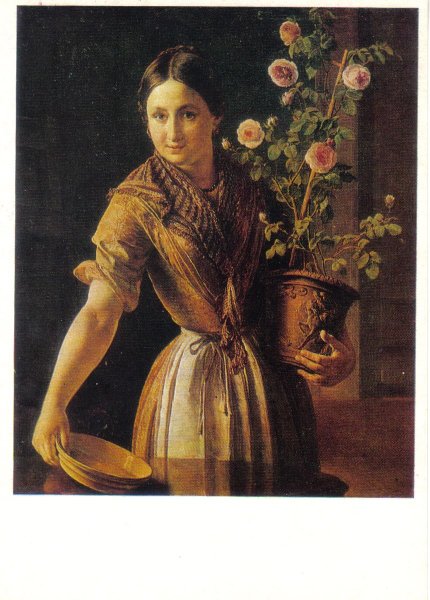 Василий Андреевич Тропинин "девушка с подойником"